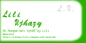 lili ujhazy business card